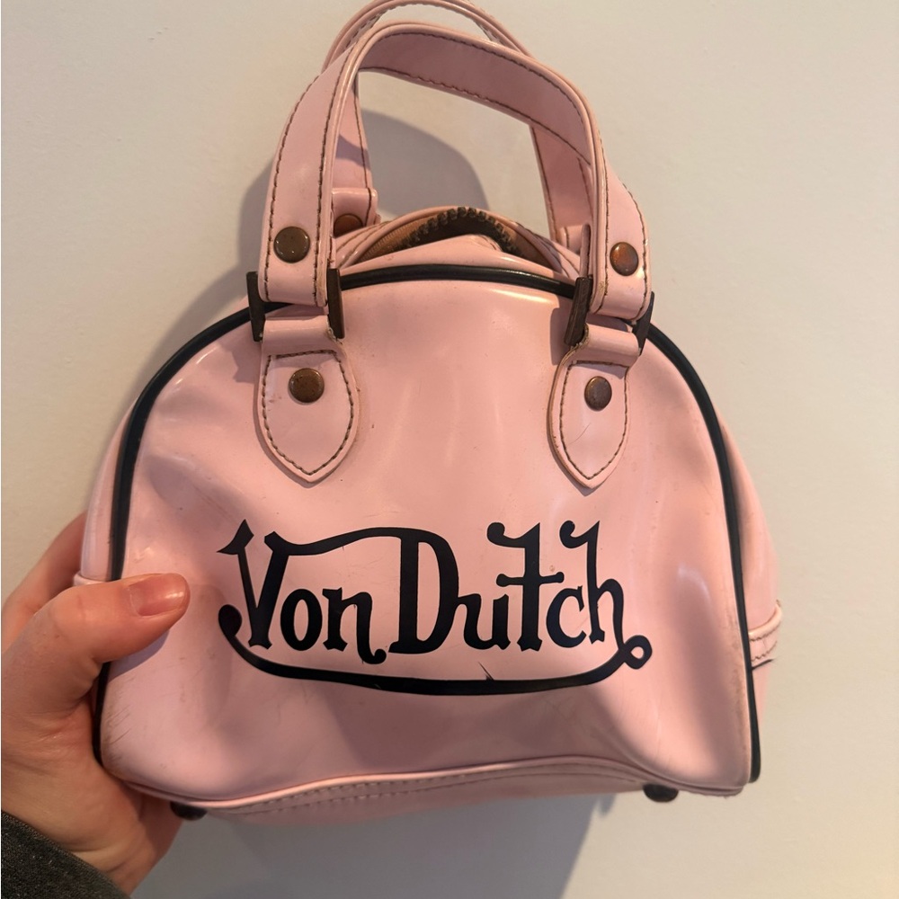 Von Dutch Light Pink Mini Dome Satchel